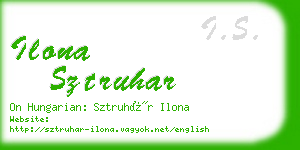 ilona sztruhar business card